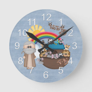 Mooie Baby Noah's Ark Ronde Klok
