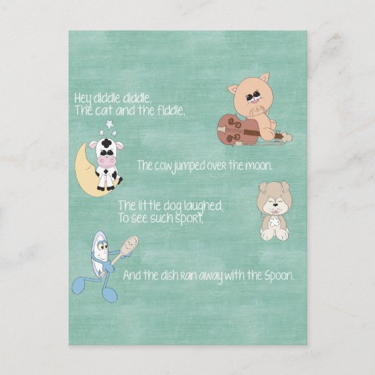 Mooie Baby Nursery Rhymes Briefkaart (Voorkant)