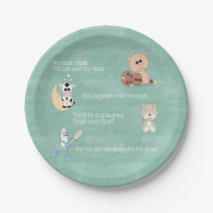 Mooie Baby Nursery Rhymes Papieren Bordje
