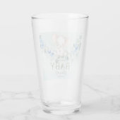 Mooie Baby Olifant Blauwe Rozen Glas (Achterkant)