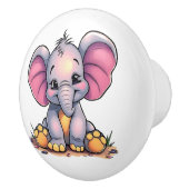 Mooie Baby Olifant  Keramische Knop (Rechts)