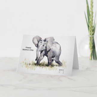 Mooie Baby olifant Moederdag Kaart