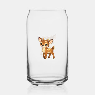Mooie baby reekalf cartoon bos herten kinderkamer  blikvorm glas