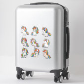 Mooie Baby Regenboog Eenhoorn Op Maat Gemaakte Vin Sticker (Koffer)