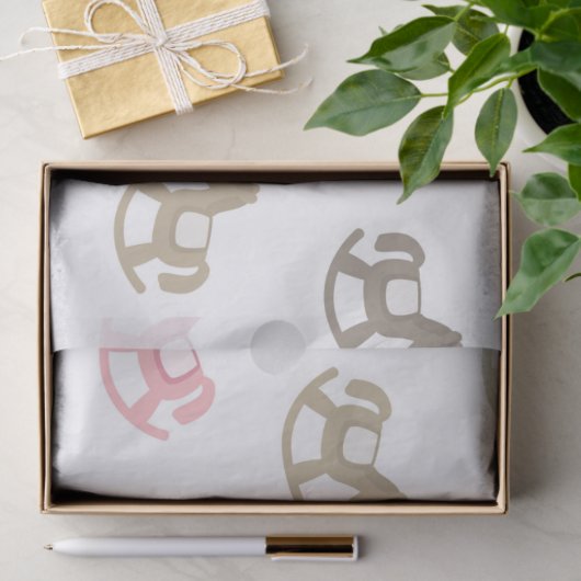Mooie Baby Rocking Horses Tissuepapier (Geschenk)