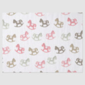 Mooie Baby Rocking Horses Tissuepapier (Voorkant)
