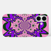 Mooie Baby Roze Bloemen Paarse Schaduw Motief Art Case-Mate iPhone Case (Achterkant (horizontaal))