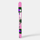 Mooie Baby Roze Bloemen Paarse Schaduw Motief Art Case-Mate iPhone Case (Achterkant / Links)