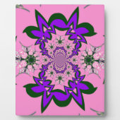 Mooie Baby Roze Bloemen Paarse Schaduw Motief Art Fotoplaat (Voorkant)