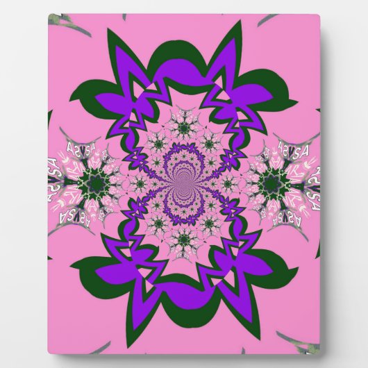 Mooie Baby Roze Bloemen Paarse Schaduw Motief Art Fotoplaat (Voorkant)