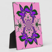 Mooie Baby Roze Bloemen Paarse Schaduw Motief Art Fotoplaat (Zijkant)