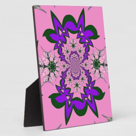 Mooie Baby Roze Bloemen Paarse Schaduw Motief Art Fotoplaat (Zijkant)