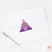 Mooie Baby Roze Bloemen Paarse Schaduw Motief Art Sticker (Envelop)