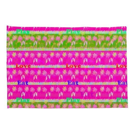 Mooie Baby roze Floral Edgy Design King-grootte Kussensloop (Achterkant-Rechts)