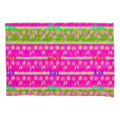 Mooie Baby roze Floral Edgy Design King-grootte Kussensloop (Voorkant-Links)