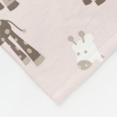 Mooie Baby Roze Giraffe Fleece Deken (Hoek)