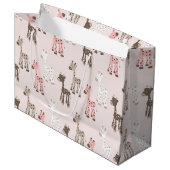 Mooie Baby Roze Giraffe Large Cadeautasje (Voorkant Gekanteld)
