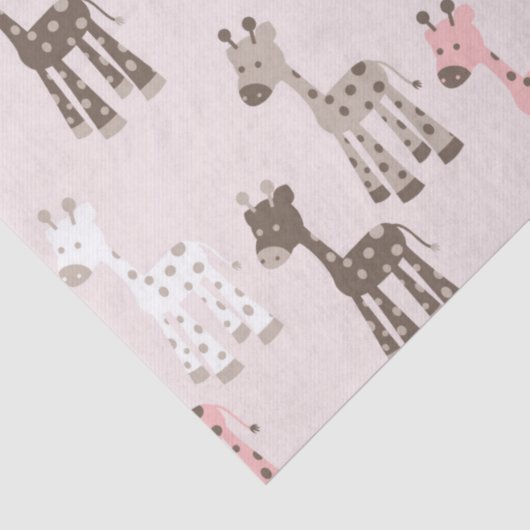 Mooie Baby Roze Giraffe Tissuepapier (Detail)