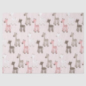 Mooie Baby Roze Giraffe Tissuepapier (Voorkant)
