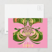 Mooie baby roze groene en witte Kaleidoscoop Briefkaart (Voorkant / Achterkant)