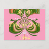 Mooie baby roze groene en witte Kaleidoscoop Briefkaart (Voorkant)