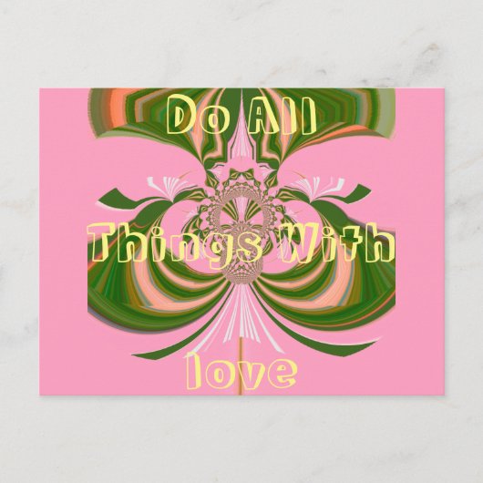 Mooie baby roze groene en witte Kaleidoscoop Briefkaart (Voorkant)