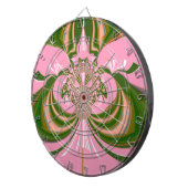 Mooie baby roze groene en witte Kaleidoscoop Dartbord (Voorkant Rechts)