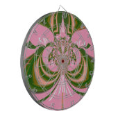 Mooie baby roze groene en witte Kaleidoscoop Dartbord (Voorkant Links)