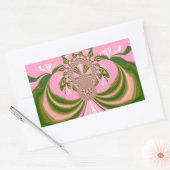 Mooie baby roze groene en witte Kaleidoscoop Rechthoekige Sticker (Envelop)