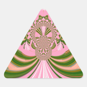 Mooie baby roze groene en witte Kaleidoscoop Sticker
