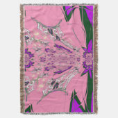Mooie baby roze paarse schaduwmotief deken (Voorkant Verticaal)