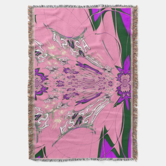 Mooie baby roze paarse schaduwmotief deken (Voorkant Verticaal)