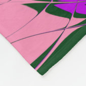 Mooie baby roze paarse schaduwmotief fleece deken (Hoek)