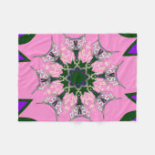 Mooie baby roze paarse schaduwmotief fleece deken (Voorkant (Horizontaal))