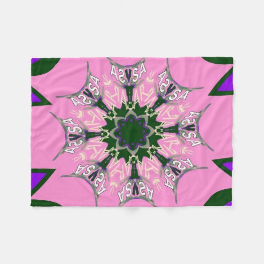 Mooie baby roze paarse schaduwmotief fleece deken (Voorkant (Horizontaal))