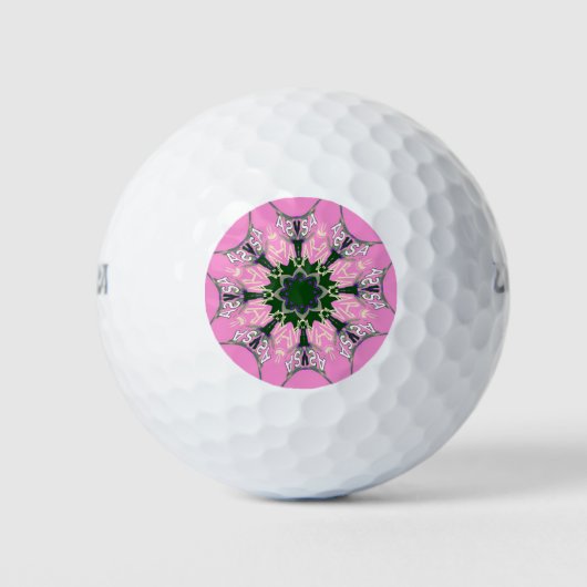 Mooie baby roze paarse schaduwmotief golfballen (Voorkant)