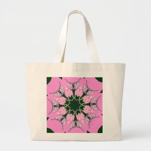 Mooie baby roze paarse schaduwmotief grote tote bag (Voorkant)