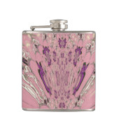 Mooie baby roze paarse schaduwmotief heupfles (Voorkant)