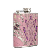 Mooie baby roze paarse schaduwmotief heupfles (Rechts)