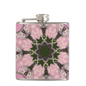 Mooie baby roze paarse schaduwmotief heupfles (Voorkant)