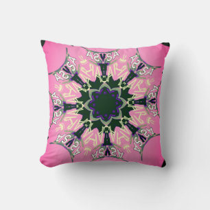 Mooie baby roze paarse schaduwmotief kussen