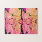 Mooie baby roze paarse schaduwmotief legpuzzel (Horizontaal)