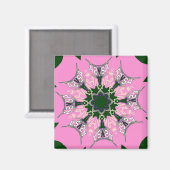 Mooie baby roze paarse schaduwmotief magneet (Voorkant / Achterkant)