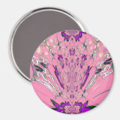 Mooie baby roze paarse schaduwmotief magneet (Voorkant / Achterkant)