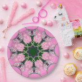 Mooie baby roze paarse schaduwmotief papieren bordje (Feest)