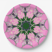 Mooie baby roze paarse schaduwmotief papieren bordje (Voorkant)