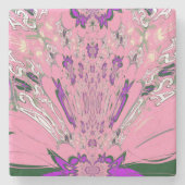 Mooie baby roze paarse schaduwmotief stenen onderzetter (Voorkant)
