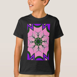 Mooie baby roze paarse schaduwmotief t-shirt