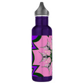 Mooie baby roze paarse schaduwmotief waterfles  (Links)