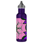 Mooie baby roze paarse schaduwmotief waterfles  (Rechts)